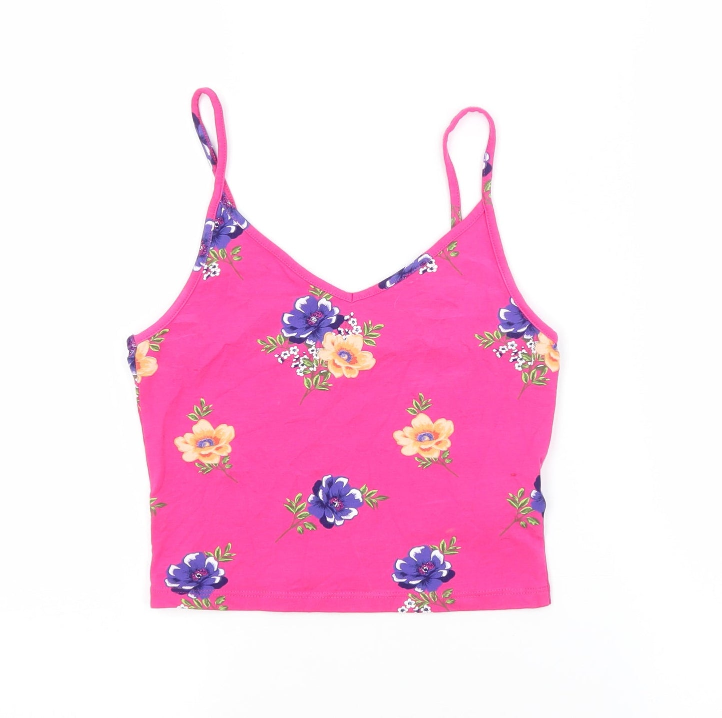 Womens UK Size 6 New Look Pink Basic Tank