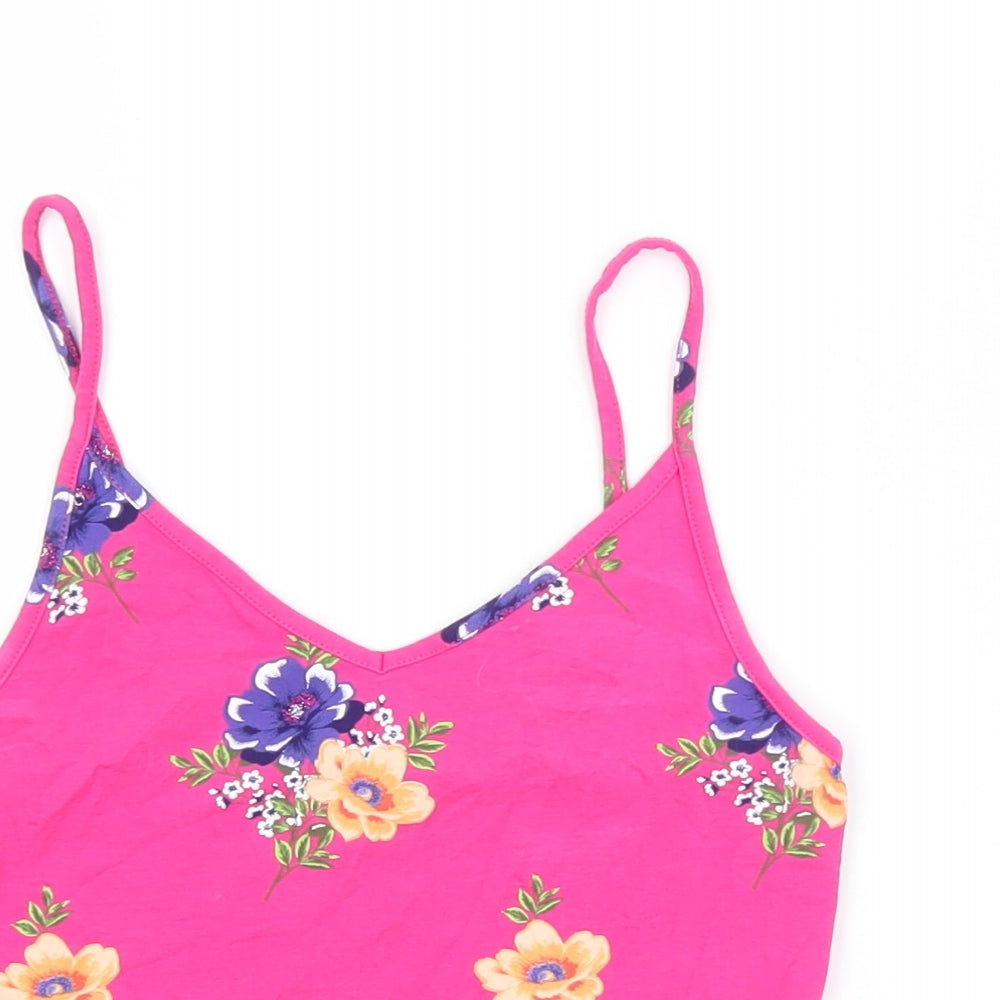 Womens UK Size 6 New Look Pink Basic Tank