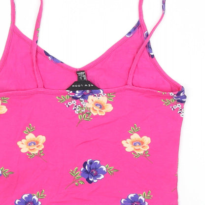 Womens UK Size 6 New Look Pink Basic Tank