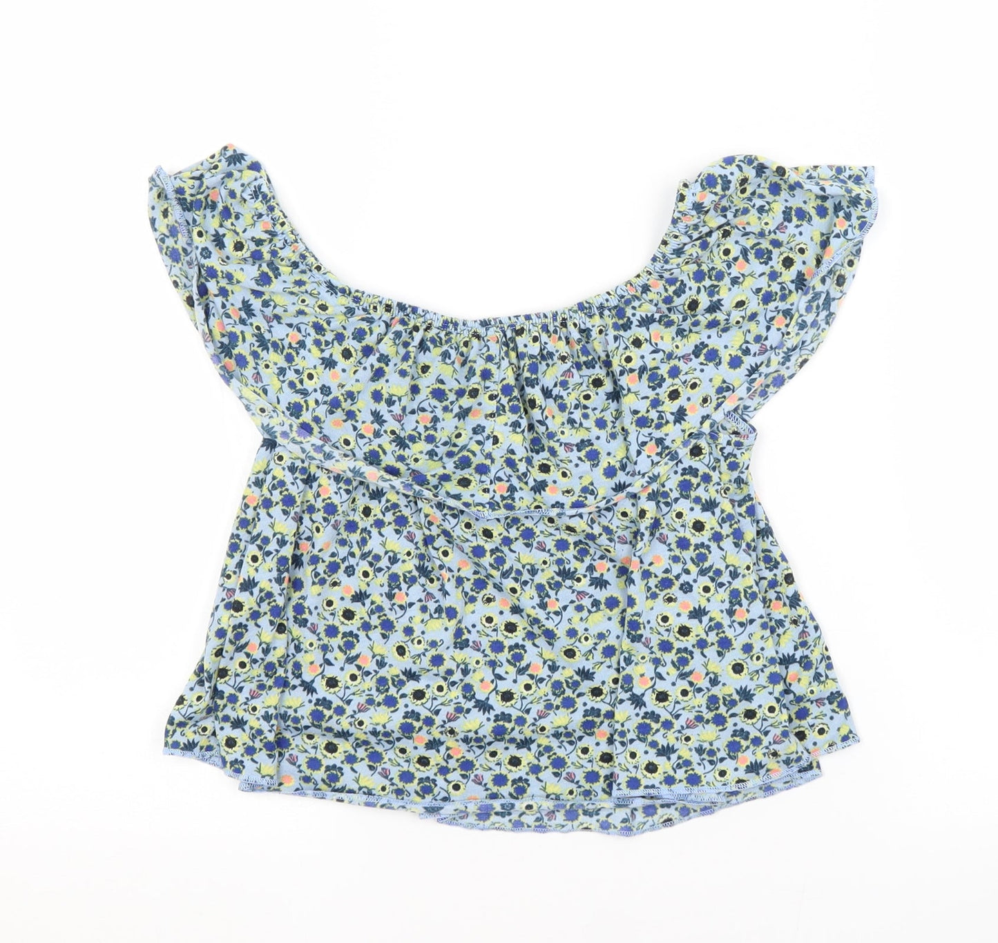 Womens UK Size 6 Topshop Blue Basic Blouse