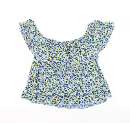 Womens UK Size 6 Topshop Blue Basic Blouse