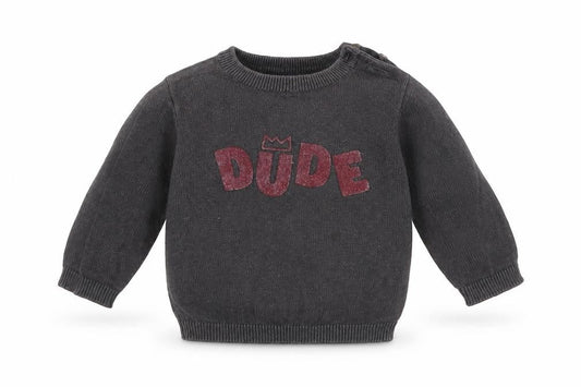 Kiabi Baby Grey  Cotton Pullover Jumper Size 3-6 Months   - DUDE