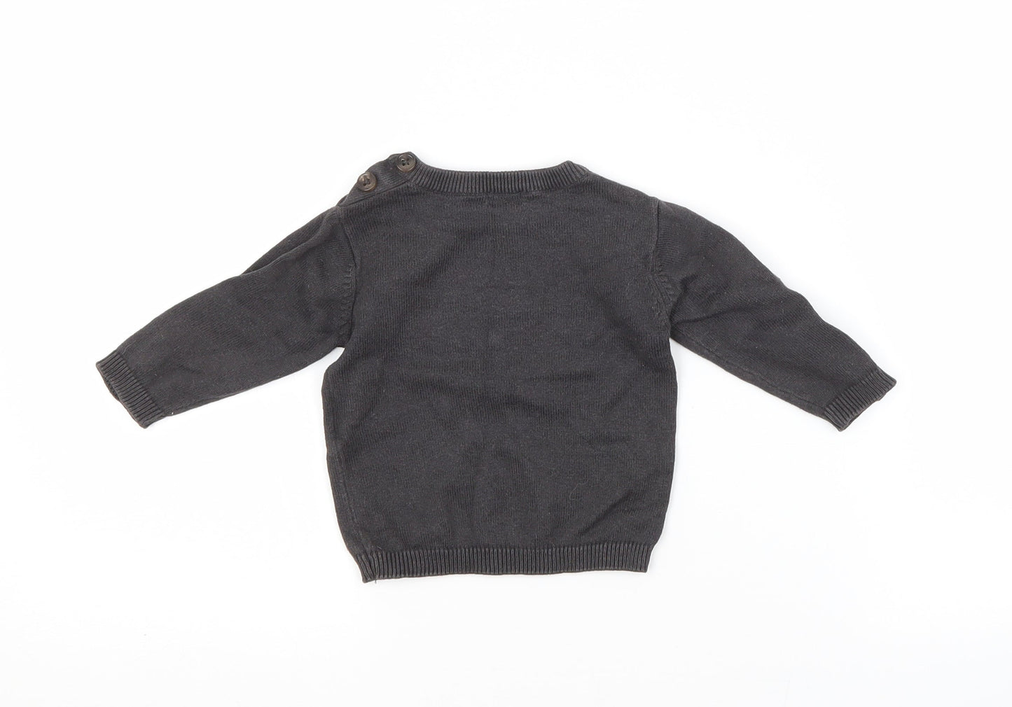 Kiabi Baby Grey  Cotton Pullover Jumper Size 3-6 Months   - DUDE