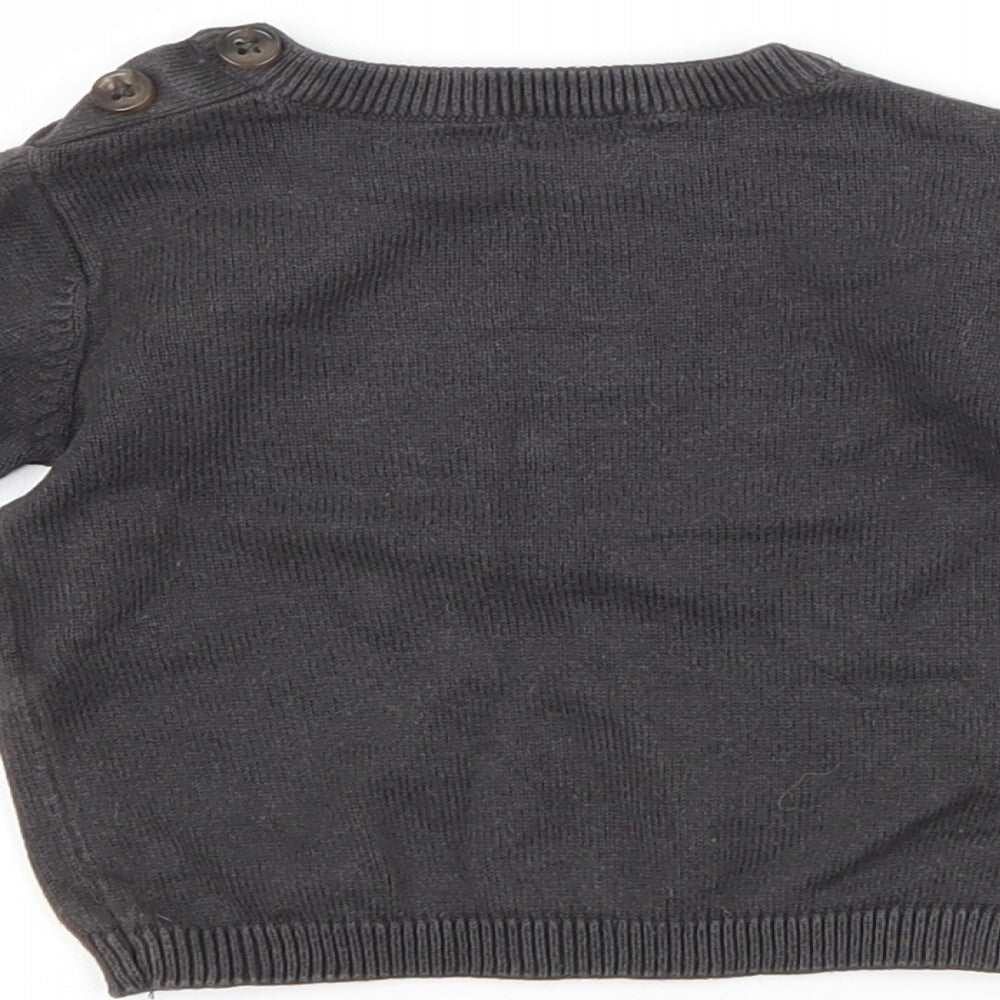 Kiabi Baby Grey  Cotton Pullover Jumper Size 3-6 Months   - DUDE