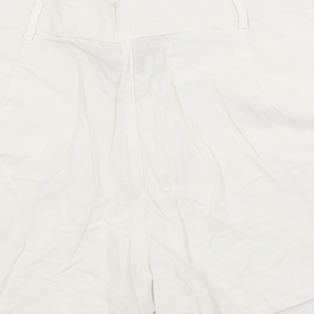 Primark Womens White  Cotton Sailor Shorts Size 12 L4 in Regular