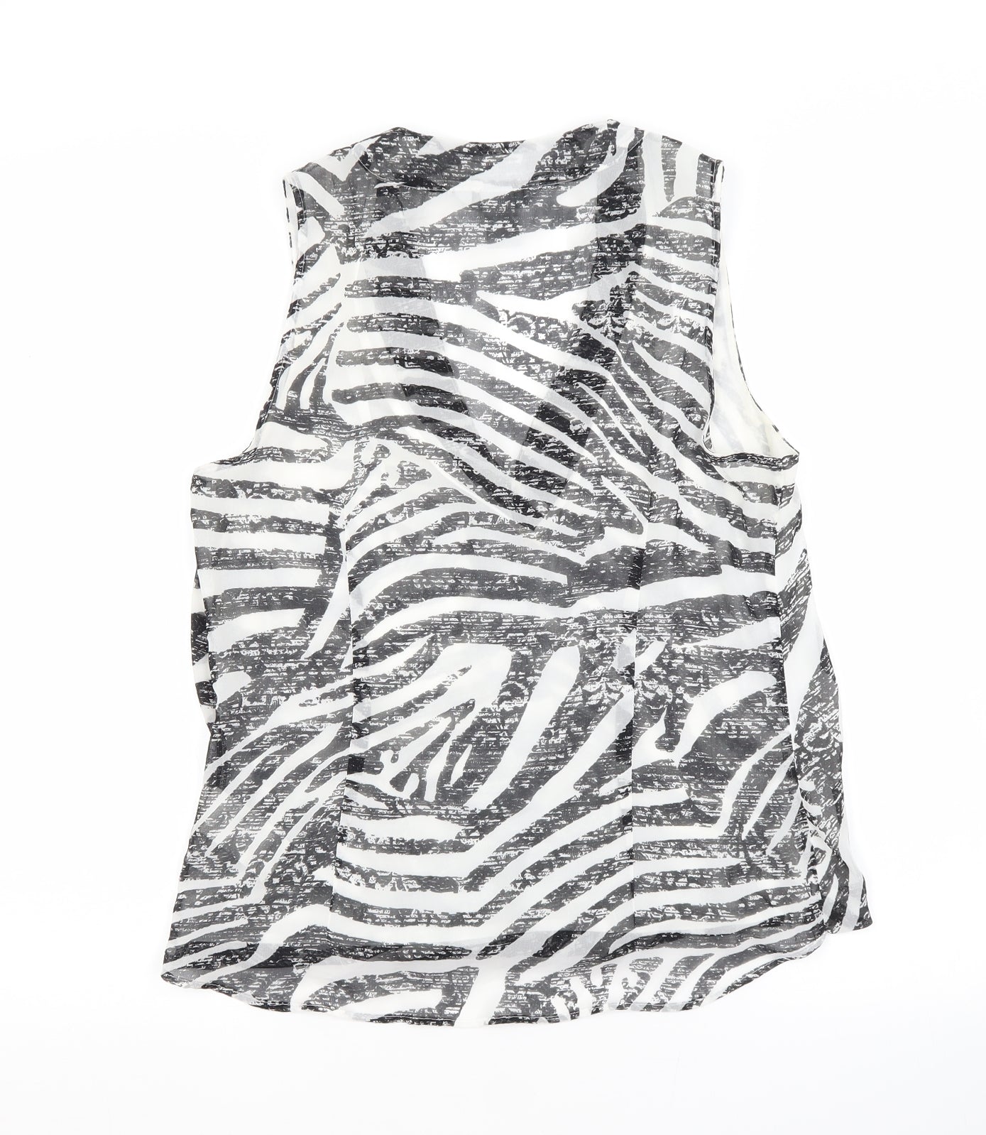 Womens UK Size 8 H&M White Tunic Button-Up