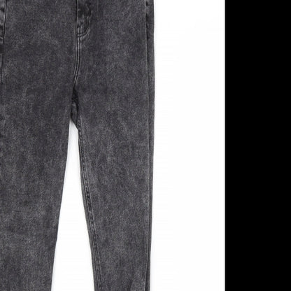 Primark Womens Grey  Cotton Skinny Jeans Size 10 L27 in Regular