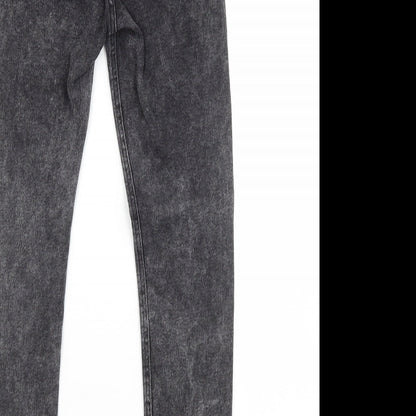 Primark Womens Grey  Cotton Skinny Jeans Size 10 L27 in Regular