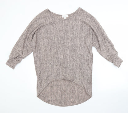 Apricot Womens Pink Scoop Neck  Polyester Pullover Jumper Size 10