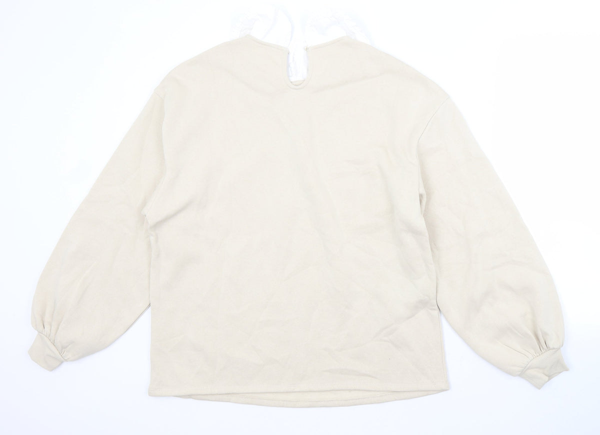 Womens UK Size M H&M Beige Pullover Jumper