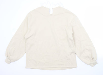 Womens UK Size M H&M Beige Pullover Jumper