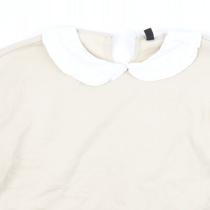 Womens UK Size M H&M Beige Pullover Jumper