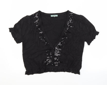 Womens UK Size 12 Therapy Black Cardigan Jumper