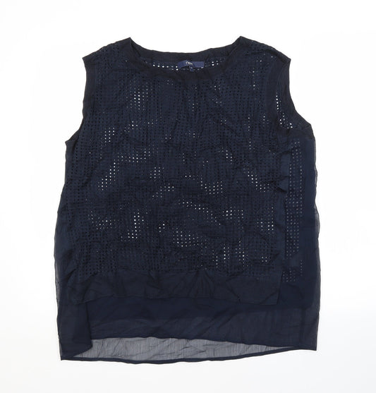 Womens UK Size 14 NEXT Blue Basic Blouse