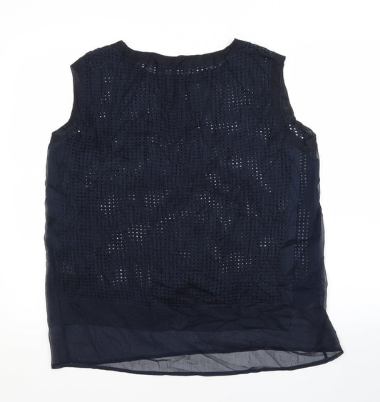 Womens UK Size 14 NEXT Blue Basic Blouse