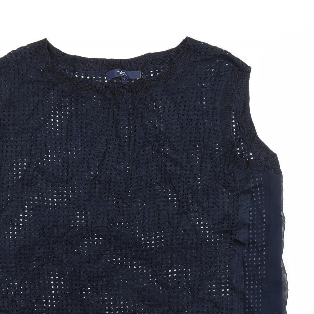 Womens UK Size 14 NEXT Blue Basic Blouse
