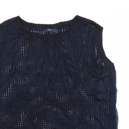 Womens UK Size 14 NEXT Blue Basic Blouse