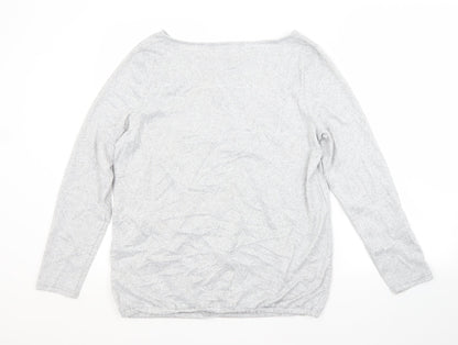Womens UK Size 14 Preworn Grey Pullover Jumper