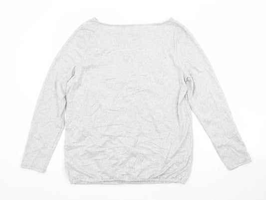 Womens UK Size 14 Preworn Grey Pullover Jumper
