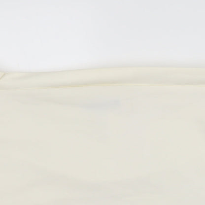 Boohoo Womens White  Polyester Basic Blouse Size 12 Boat Neck