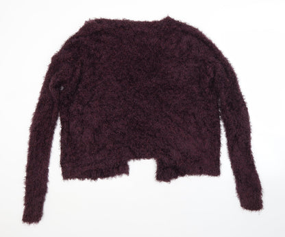 Womens UK Size 10 Topshop Purple Cardigan Jumper