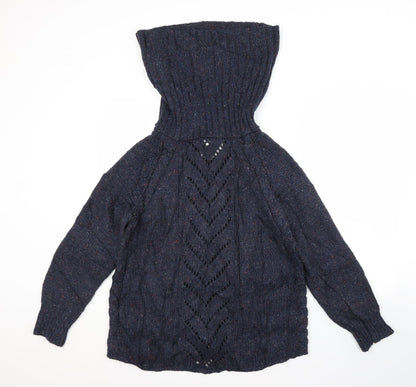 Womens UK Size M Preworn Blue Pullover Jumper