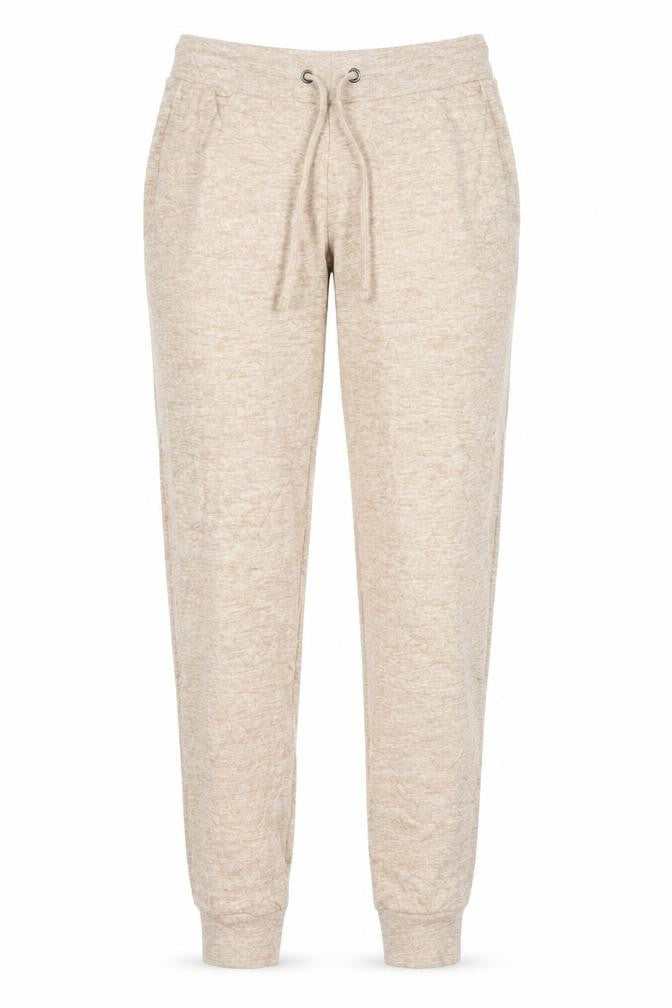 Front view of Marks & Spencer women’s brown viscose sweatpants, size UK 8, 29-inch leg regular