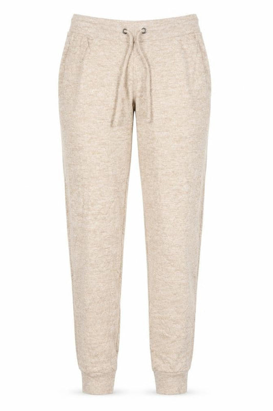 Front view of Marks & Spencer women’s brown viscose sweatpants, size UK 8, 29-inch leg regular