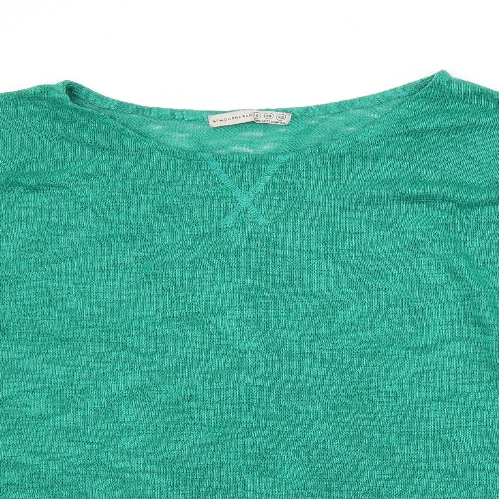 Womens UK Size 16 Atmosphere Green Pullover Jumper