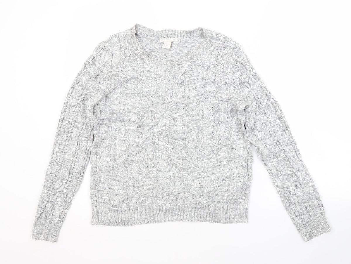 Womens UK Size M H&M Grey Pullover Jumper