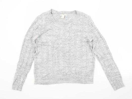 Womens UK Size M H&M Grey Pullover Jumper