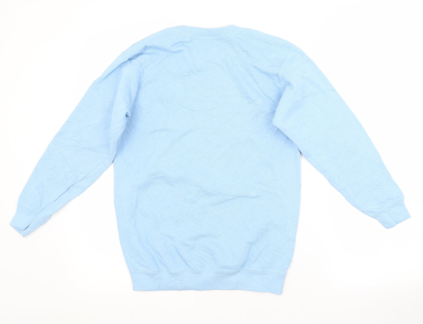 Fruit of the Loom Boys Blue Crew Neck  Cotton Pullover Jumper Size 10-11 Years