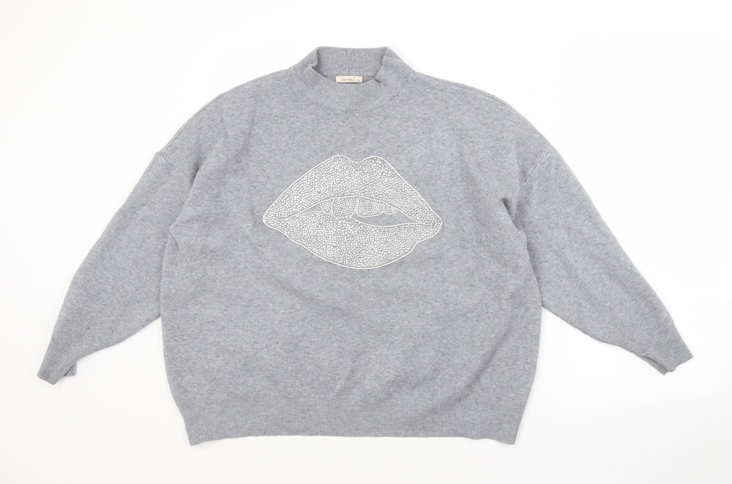 Womens UK Size  ENZORIA Grey Pullover Jumper