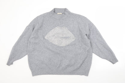 Womens UK Size  ENZORIA Grey Pullover Jumper