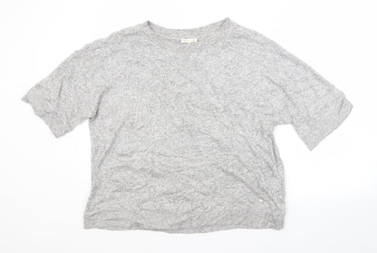 F&F Womens Grey Crew Neck  Viscose Pullover Jumper Size 14