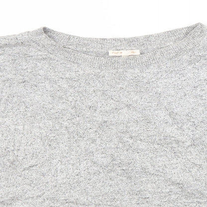 F&F Womens Grey Crew Neck  Viscose Pullover Jumper Size 14