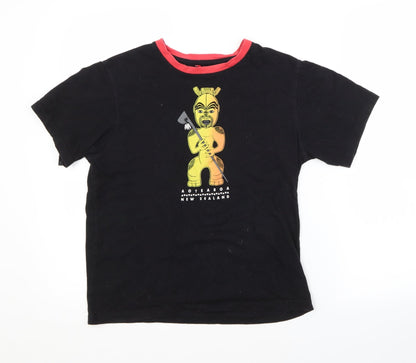 Womens UK Size 12 Preworn Black Basic T-Shirt
