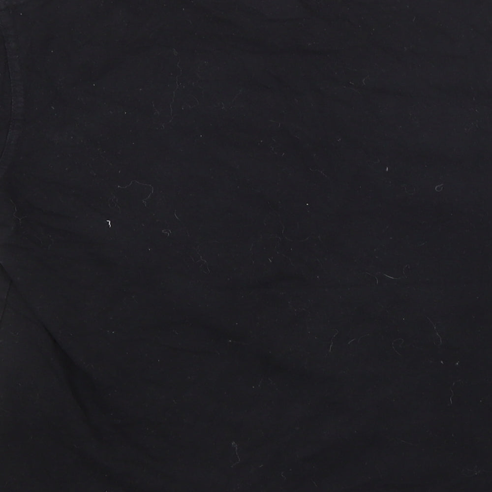 Womens UK Size 12 Preworn Black Basic T-Shirt
