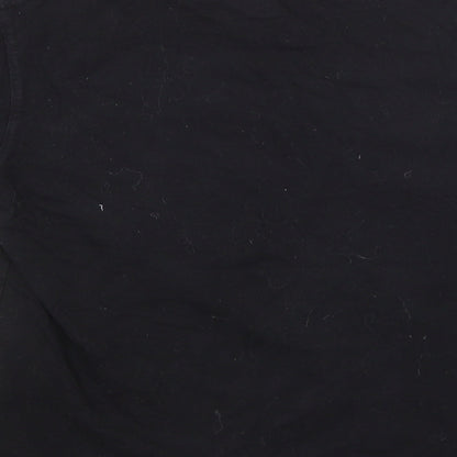 Womens UK Size 12 Preworn Black Basic T-Shirt