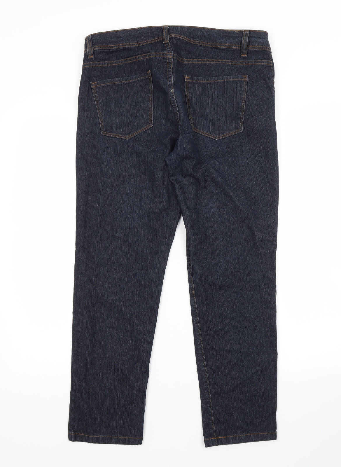 YES Womens Blue  Cotton Skinny Jeans Size 14 L26 in Regular