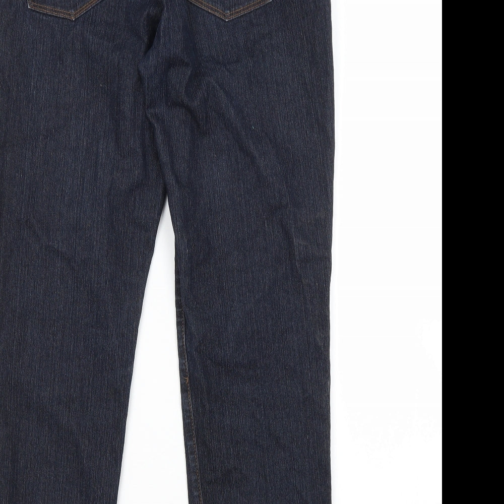 YES Womens Blue  Cotton Skinny Jeans Size 14 L26 in Regular