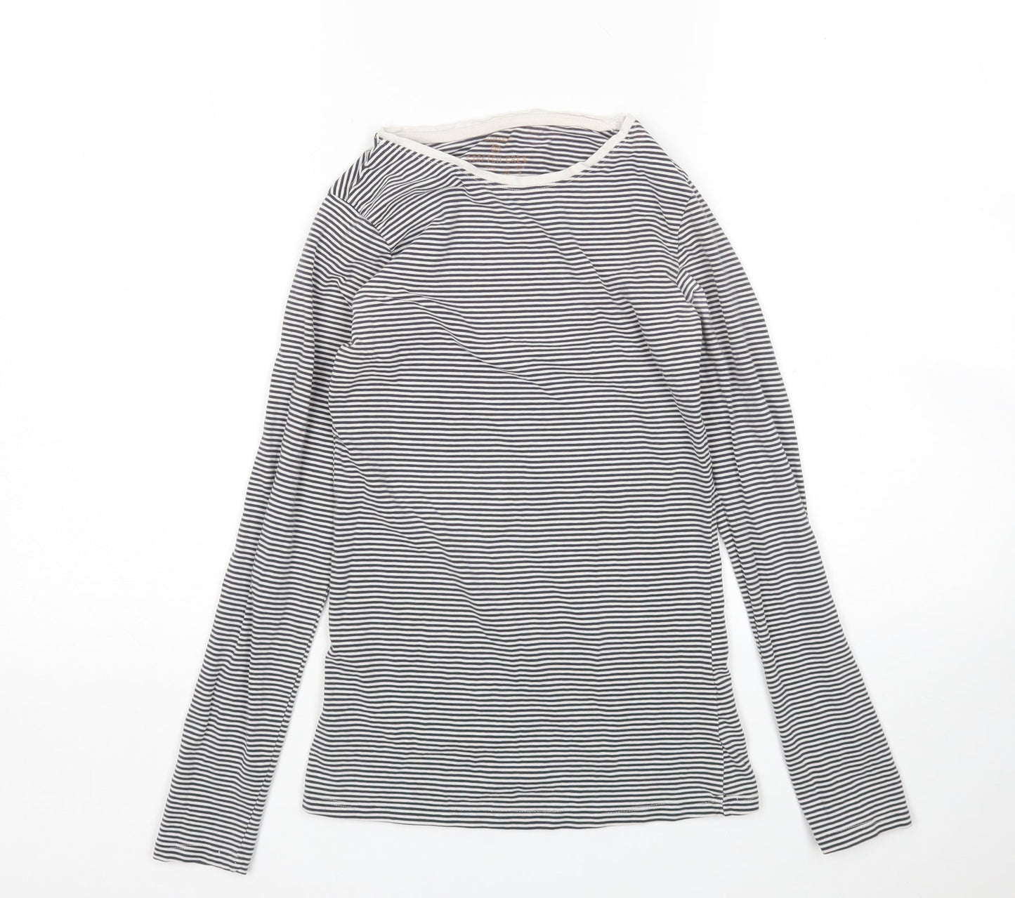 Primark Womens Multicoloured Striped  Basic T-Shirt Size 2XS Round Neck