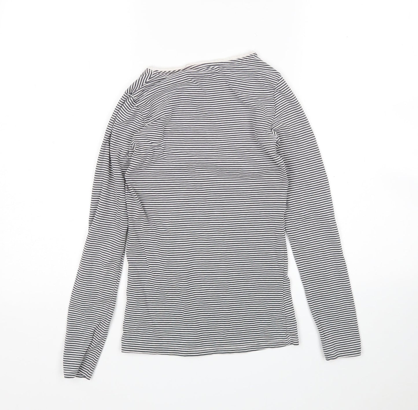 Primark Womens Multicoloured Striped  Basic T-Shirt Size 2XS Round Neck