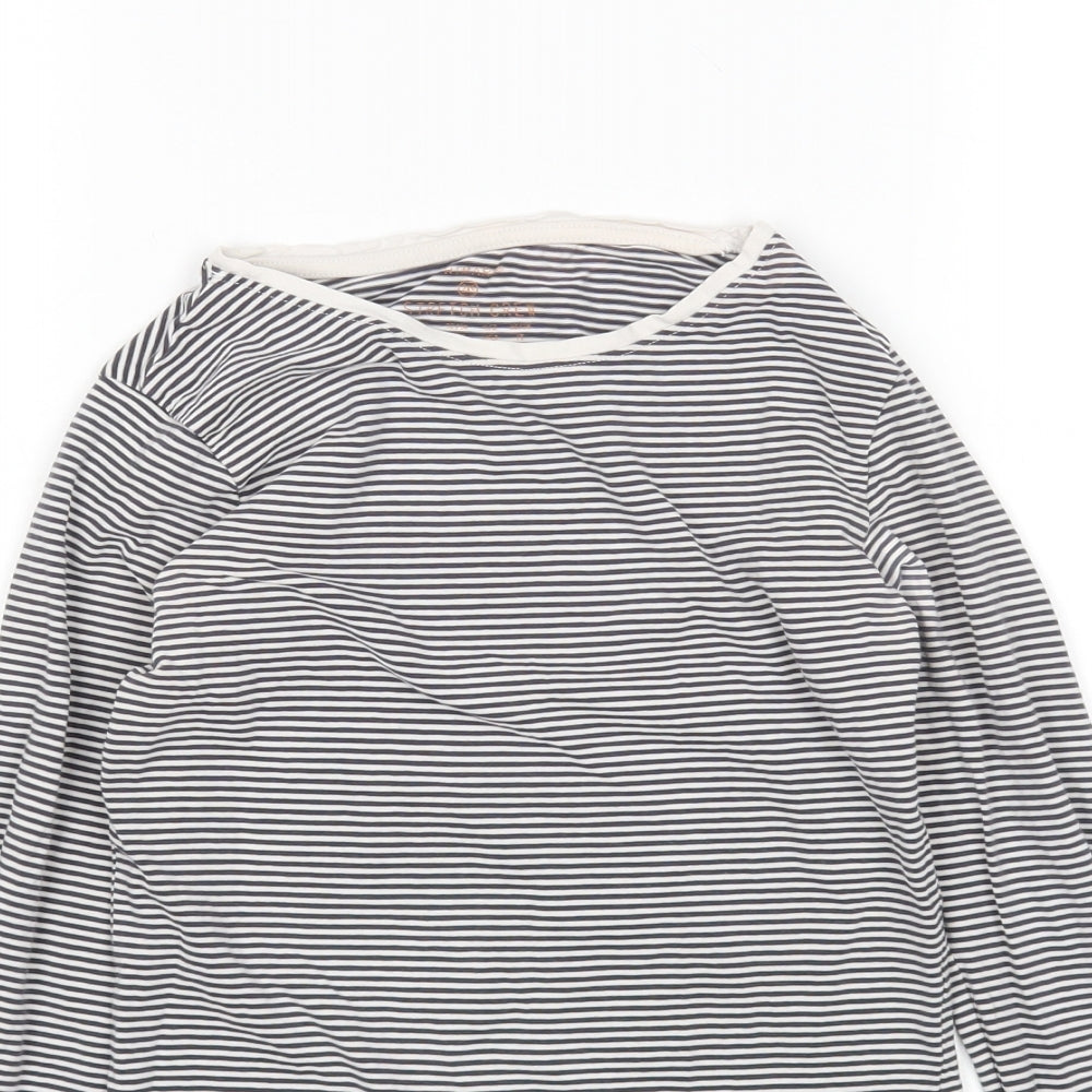 Primark Womens Multicoloured Striped  Basic T-Shirt Size 2XS Round Neck