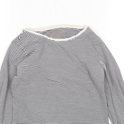 Primark Womens Multicoloured Striped  Basic T-Shirt Size 2XS Round Neck