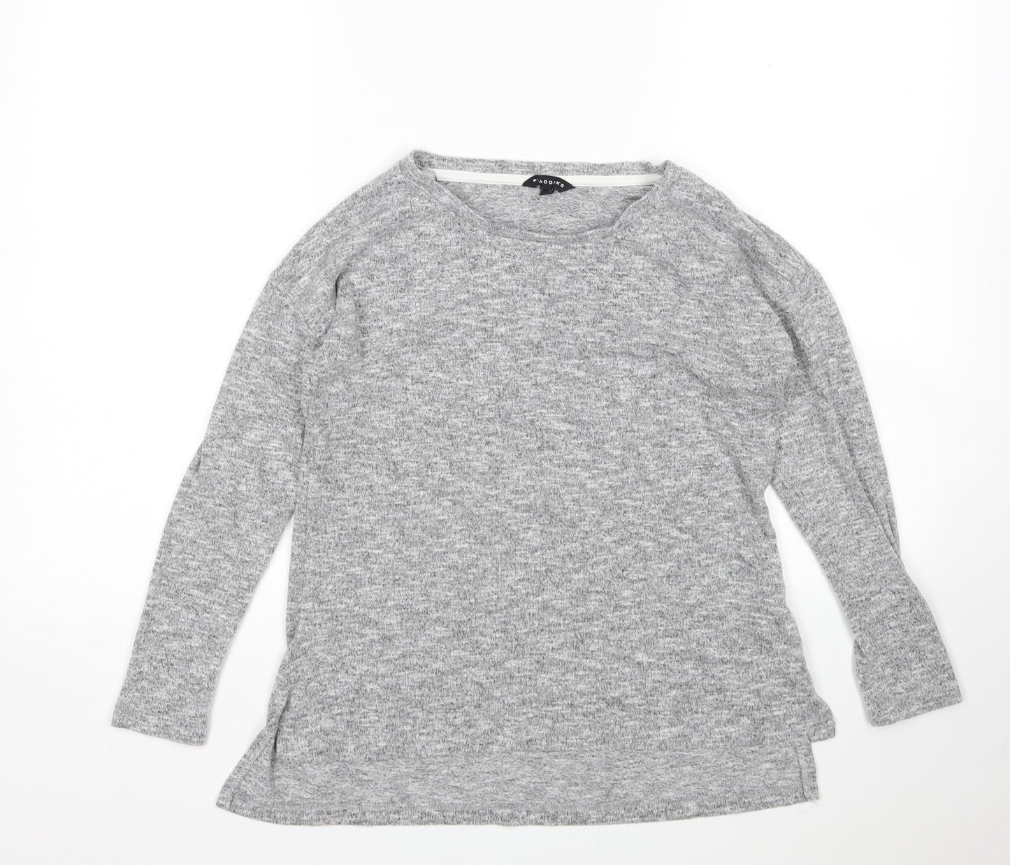 Peacocks Womens Grey Round Neck  Polyester Pullover Jumper Size 6