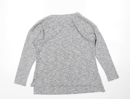 Peacocks Womens Grey Round Neck  Polyester Pullover Jumper Size 6