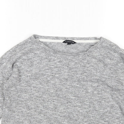 Peacocks Womens Grey Round Neck  Polyester Pullover Jumper Size 6