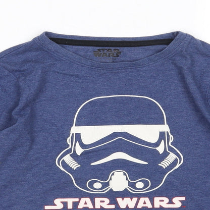 Primark Boys Blue  Cotton  Pyjama Top Size 8-9 Years   - Star Wars