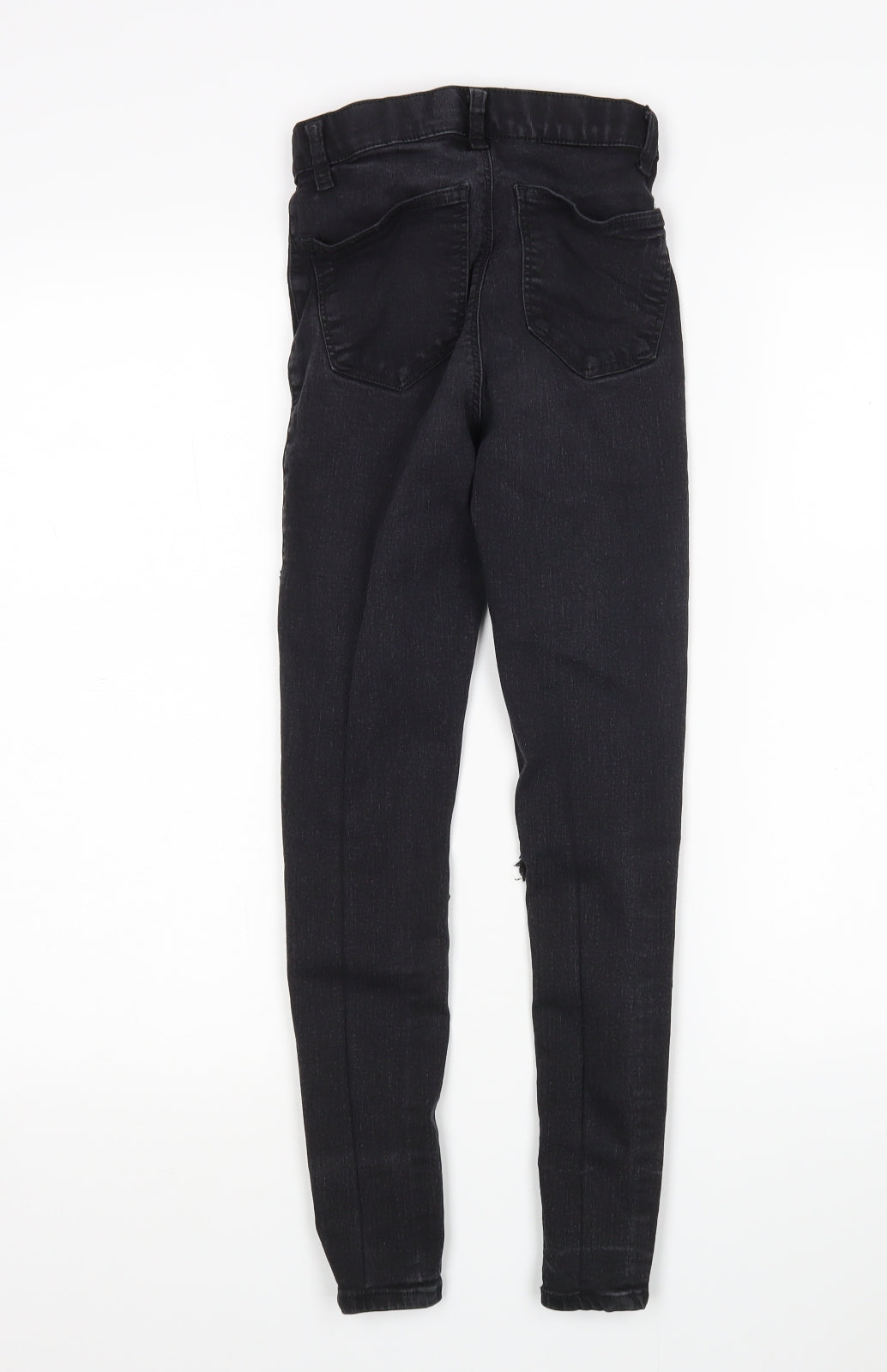 Topshop Womens Black  Cotton Skinny Jeans Size 25 in L28 in Regular